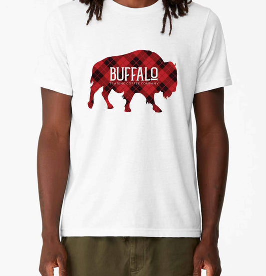 Holiday Buffalo Short Sleeve T-shirt - White