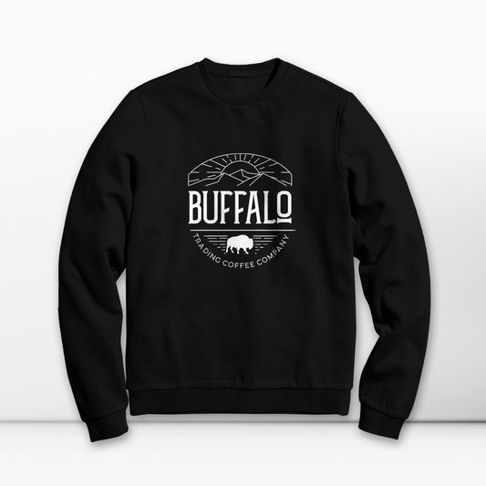 Crew Neck Buffalo Coffee Sweatshirts - Black